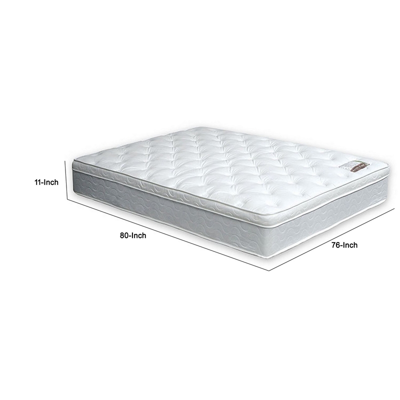 Bowery Hill 11 in King Size Pillow Top Innerspring Mattress Medium Firm
