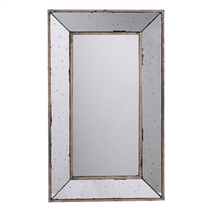 Bowery Hill 24&quot Rectangular Wall Mirror with Tray Edges and Angled Frame