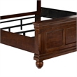 Bowery Hill California King Panel Bed with Crown Headboard in Rustic Cherry