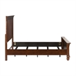 Bowery Hill California King Panel Bed with Crown Headboard in Rustic Cherry