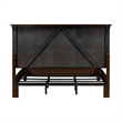 Bowery Hill California King Panel Bed with Crown Headboard in Rustic Cherry