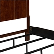 Bowery Hill California King Panel Bed with Crown Headboard in Rustic Cherry