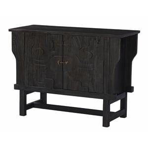 Bowery Hill 2 Door Sideboard with Carved Wood Detailing in Chocolate Brown