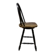 Bowery Hill Windsor Swivel Counter Height Chair with Arrow Back in Black