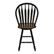 Bowery Hill Windsor Swivel Counter Height Chair with Arrow Back in Black