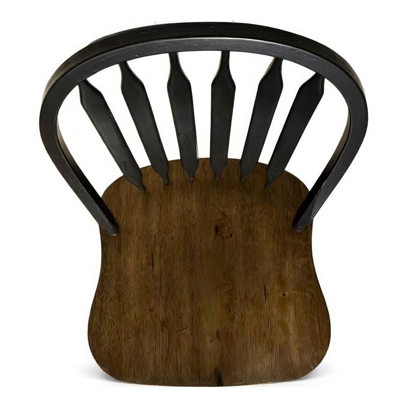 Bowery Hill Windsor Swivel Counter Height Chair with Arrow Back in Black