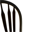 Bowery Hill Windsor Swivel Counter Height Chair with Arrow Back in Black