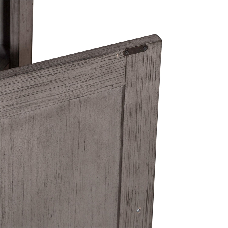 Bowery Hill Breakfront Server with Felt Lined Drawers in Riverstone Grey