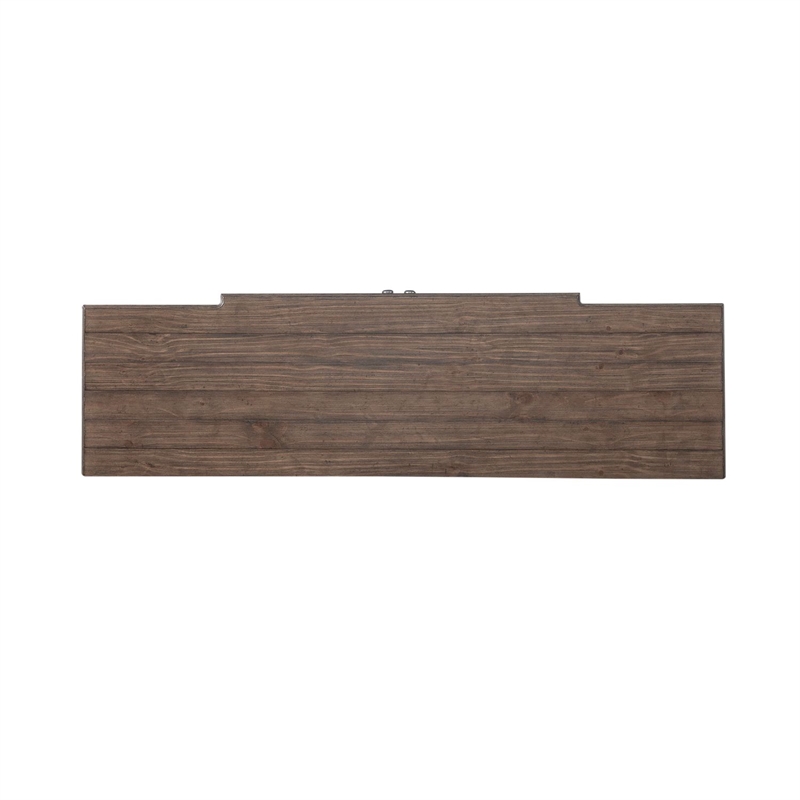 Bowery Hill Breakfront Server with Felt Lined Drawers in Riverstone Grey