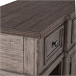 Bowery Hill Breakfront Server with Felt Lined Drawers in Riverstone Grey