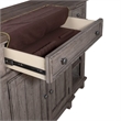 Bowery Hill Breakfront Server with Felt Lined Drawers in Riverstone Grey