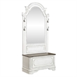 Bowery Hill 2 Piece Hall Tree with Mirror and Lift Top Storage in White
