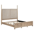 Bowery Hill King Panel Bed with Picture Frame Molding in Barley Buff Brown