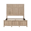 Bowery Hill Queen Panel Bed with Picture Frame Molding in Barley Buff Brown