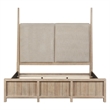 Bowery Hill California King Panel Bed with Frame Molding in Barley Buff