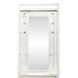 Bowery Hill 2 Piece Hall Tree with Mirror and Storage Drawer in White