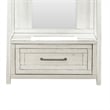 Bowery Hill 2 Piece Hall Tree with Mirror and Storage Drawer in White