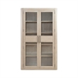 Bowery Hill 2 Piece Bunching Cabinet Set with LED Lighting in Cloud White