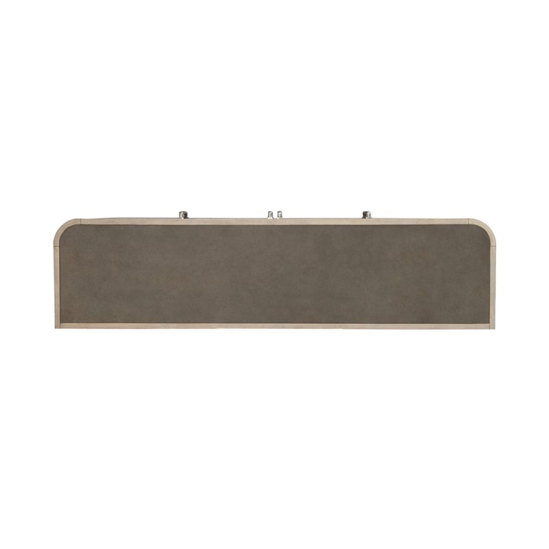 Bowery Hill Server with Faux Concrete Top and Hidden Drawers in Cloud White