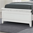 Bowery Hill Twin Upholstered Bed with LED and Rhinestones in Pearl White