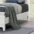 Bowery Hill Twin Upholstered Bed with LED and Rhinestones in Pearl White