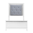 Bowery Hill Full Upholstered Bed with LED and Rhinestones in Pearl White