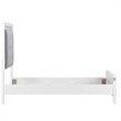 Bowery Hill Full Upholstered Bed with LED and Rhinestones in Pearl White