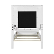 Bowery Hill Full Upholstered Bed with LED and Rhinestones in Pearl White