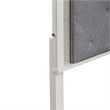 Bowery Hill Queen Upholstered Bed with LED and Rhinestones in Pearl White