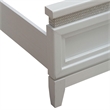 Bowery Hill California King Bed with LED and Rhinestones in Pearl White