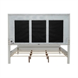 Bowery Hill California King Bed with LED and Rhinestones in Pearl White