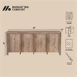 Bowery Hill 60 Inch 4 Door Sideboard with Soft Close Hinges in Brown