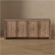 Bowery Hill 60 Inch 4 Door Sideboard with Soft Close Hinges in Brown