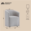 Bowery Hill Modern Barrel Back Upholstered Armchair in Light Gray