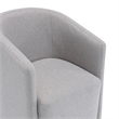 Bowery Hill Modern Barrel Back Upholstered Armchair in Light Gray