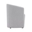 Bowery Hill Modern Barrel Back Upholstered Armchair in Light Gray