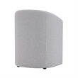 Bowery Hill Modern Barrel Back Upholstered Armchair in Light Gray