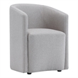 Bowery Hill Modern Barrel Back Upholstered Armchair in Light Gray