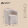 Bowery Hill Modern Barrel Back Upholstered Armchair in Barley