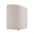 Bowery Hill Modern Barrel Back Upholstered Armchair in Barley