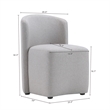 Bowery Hill Modern Barrel Back Upholstered Side Chair in Light Gray