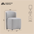 Bowery Hill Modern Barrel Back Upholstered Side Chair in Light Gray