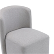 Bowery Hill Modern Barrel Back Upholstered Side Chair in Light Gray