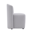 Bowery Hill Modern Barrel Back Upholstered Side Chair in Light Gray