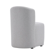 Bowery Hill Modern Barrel Back Upholstered Side Chair in Light Gray