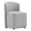Bowery Hill Modern Barrel Back Upholstered Side Chair in Light Gray