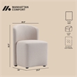 Bowery Hill Modern Barrel Back Upholstered Side Chair in Barley