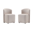 Bowery Hill Modern Barrel Back Upholstered Side Chair in Barley