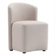 Bowery Hill Modern Barrel Back Upholstered Side Chair in Barley