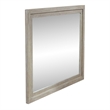 Bowery Hill Landscape Mirror with Beveled Edge in Washed Taupe and Silver